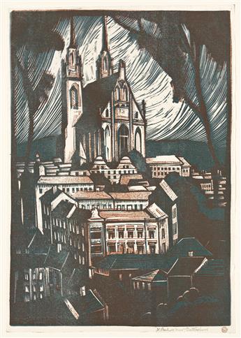 Bochoráková-Dittrichová, Helena (1894-1980) Seven Signed Woodcuts.